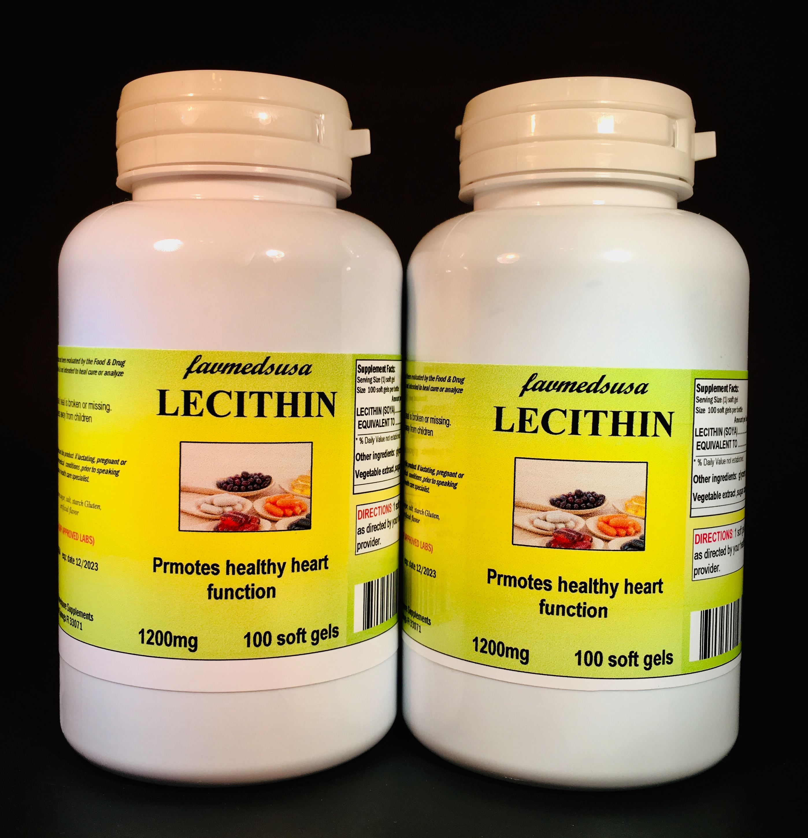Lecithin 1200mg - 200 (2x100) soft gels